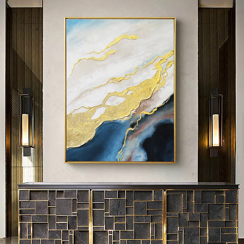 

European-style hand-painted Oil Light Luxury Modern Decorative Painting The Living Room Restaurant Entrance Mural Paintings
