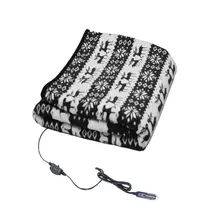 12V Электромобиль одеяло с подогревом путешествия зима кемпинг поездки(6" x 40", черный белый) U90A