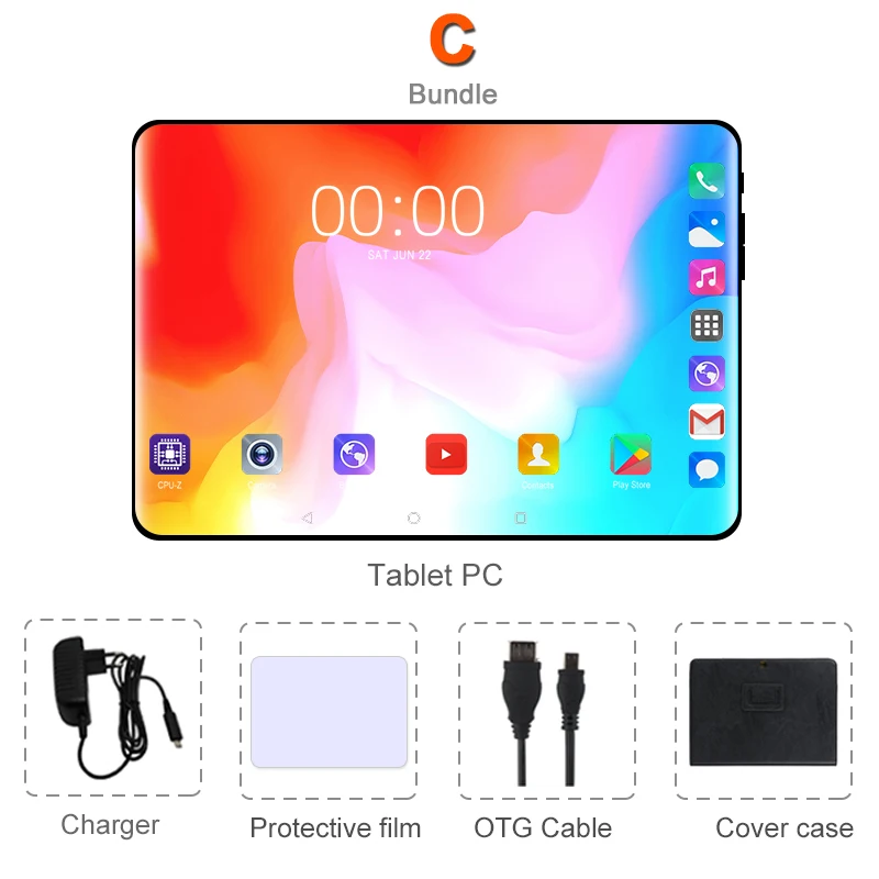 Комплект 3 10,1 дюймовый планшетный ПК Android 8,0 телефонный звонок 4G lte 6 ГБ ОЗУ 64 Гб ПЗУ Восьмиядерный планшет две сим фаблет wifi google play store 10 - Комплект: Комплект 3
