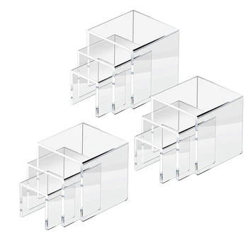 

Set of 6 3 4 5 Inch Showcase Acrylic Riser Cake Stand Home Wedding Candy Dessert Detachable Table Decoration Jewelry