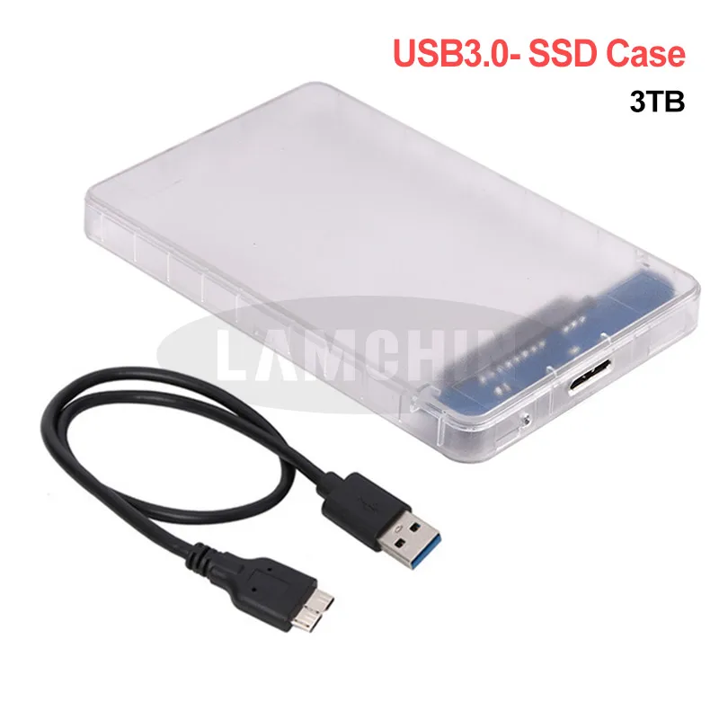 Чехол для жесткого диска 2,5 дюймов USB 3,0 SATA 3,0 Корпус SSD, HDD Plug and Play поддержка передачи 3 ТБ UASP протокол чехол для жесткого диска - Комплект: White USB 3.0