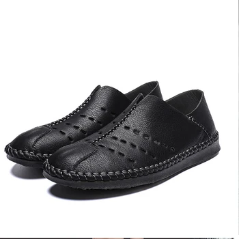 

2020 Luxury Brand Patent Leather 38~46 Slippers Men Flip Flops Sandals Classic Mules Slides Outdoor Man Tassel Shoes