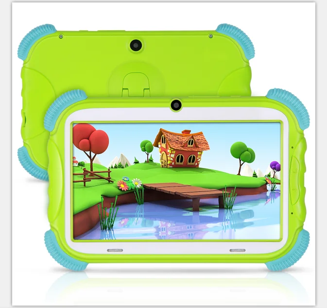Детский планшет 7 дюймов Android 8,1 16GB Babypad Edition PC с Wifi и камерой GMS Сертифицированный поддерживаемый детский чехол-подставка - Комплект: K78 Green OTG