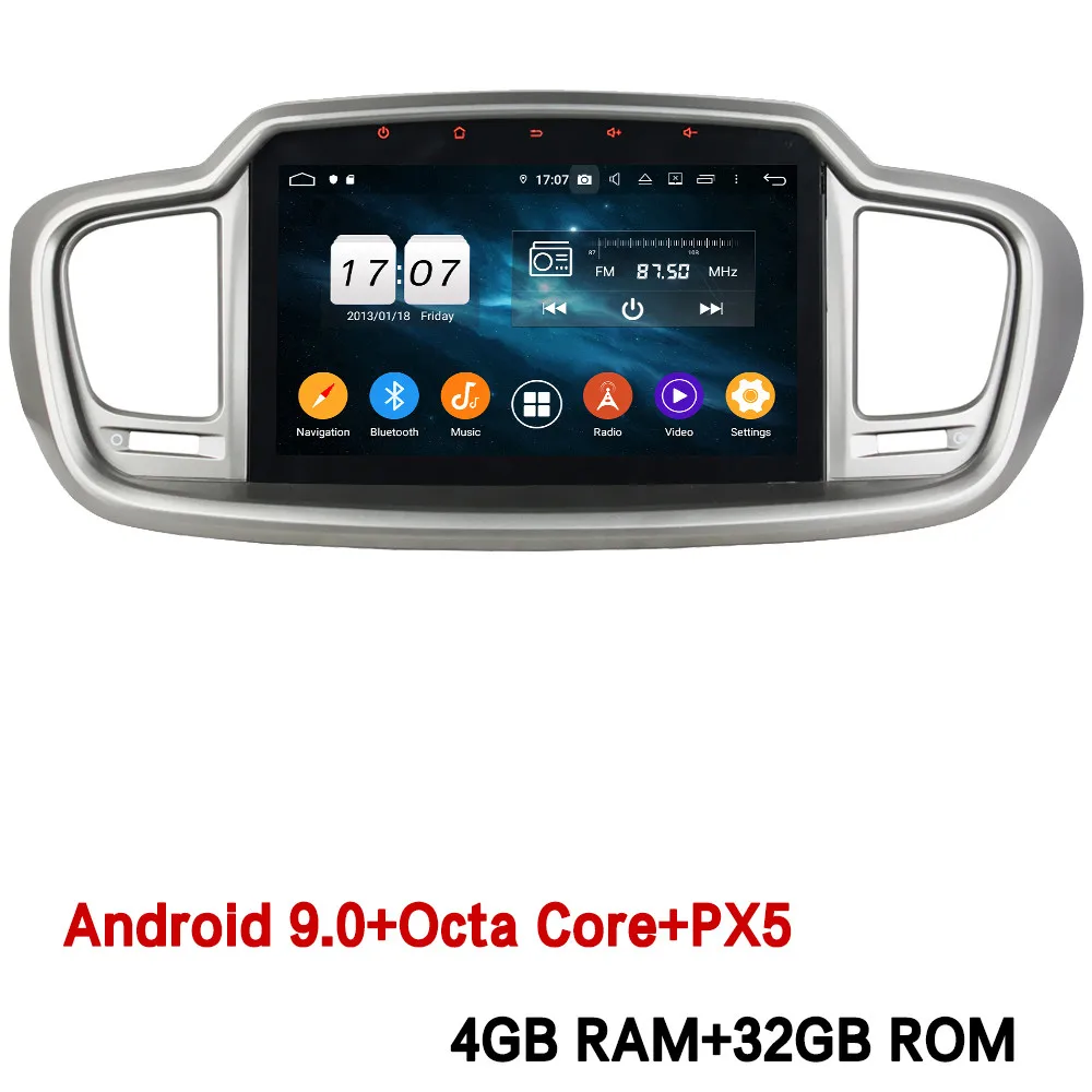 4GB RAM x 32GB ROM Klyde 10," ips 4G wifi Android 9,0 Восьмиядерный 4 Гб ОЗУ 64 Гб ПЗУ DSP BT автомобильный DVD мультимедийный плеер стерео для Kia Sorento - Цвет: 4GB RAM x 32GB ROM