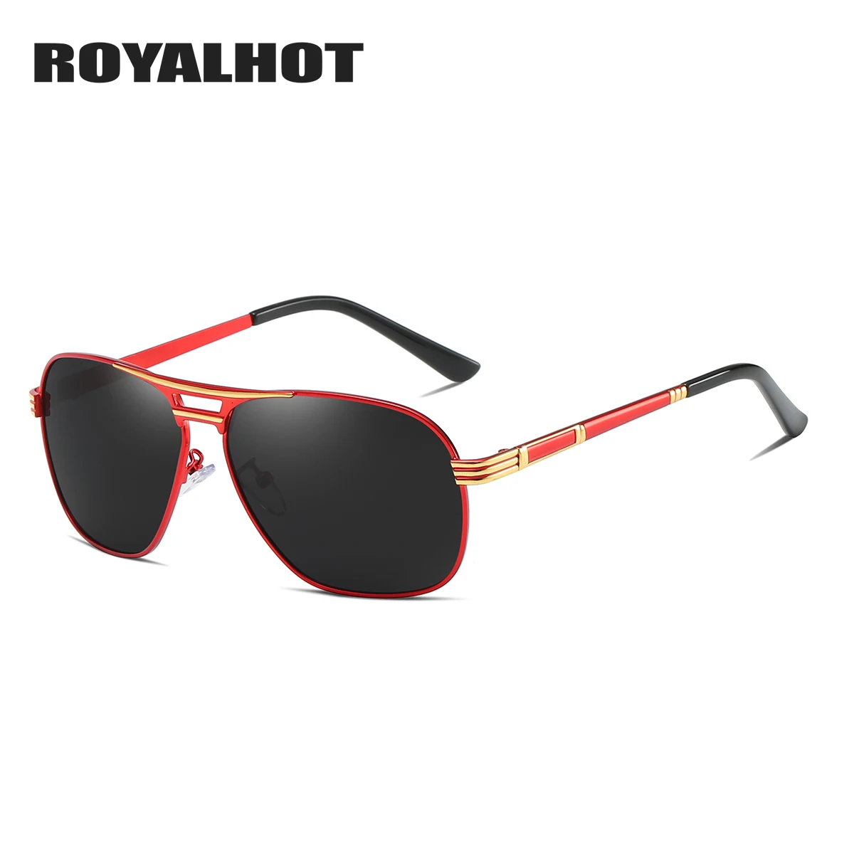 RoyalHot, мужские и женские поляризованные солнцезащитные очки, овальная оправа, солнцезащитные очки, очки для вождения, солнцезащитные очки, мужские очки, 90092 - Цвет линз: Red Gold