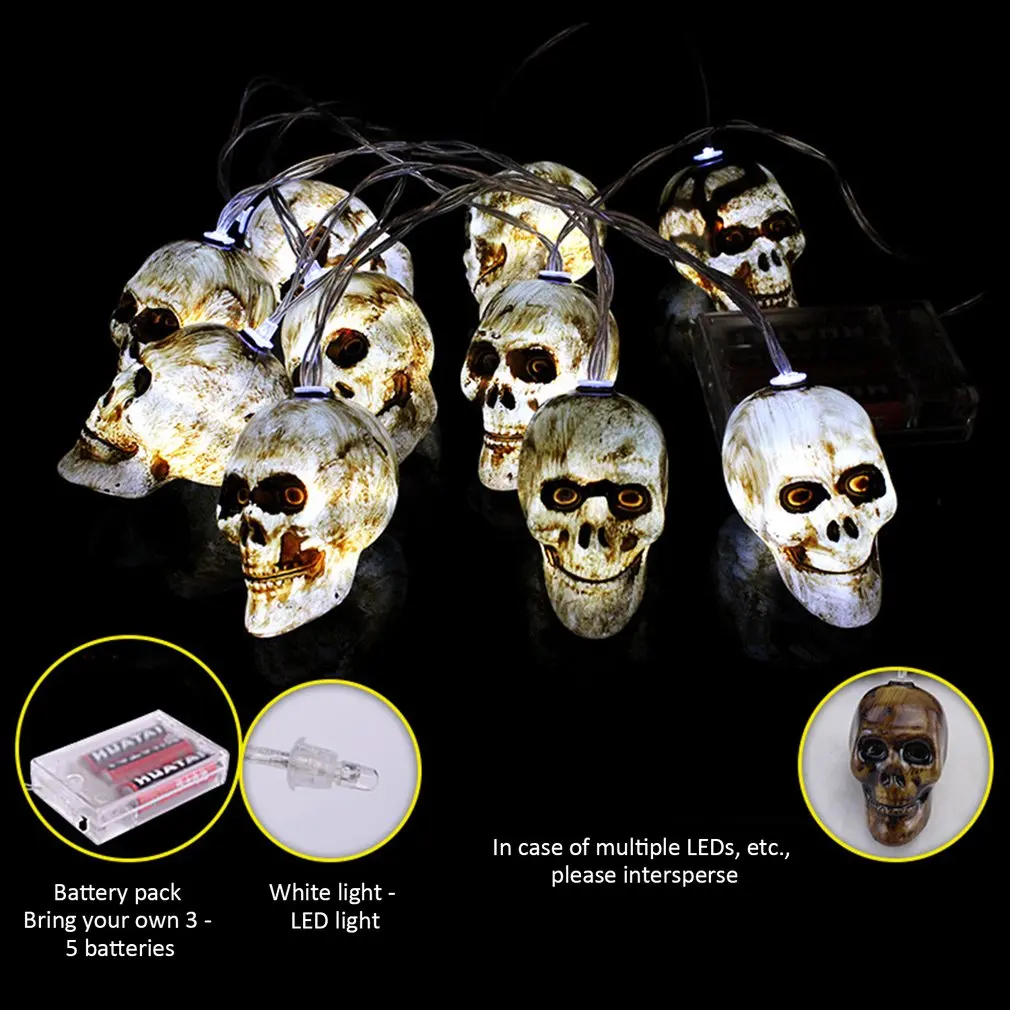 Яркий 10 LED Lights Lantern Party Home Props Halloween Decoration Pumpkin String Fairy Battery Operated Light - Цвет: Яркий