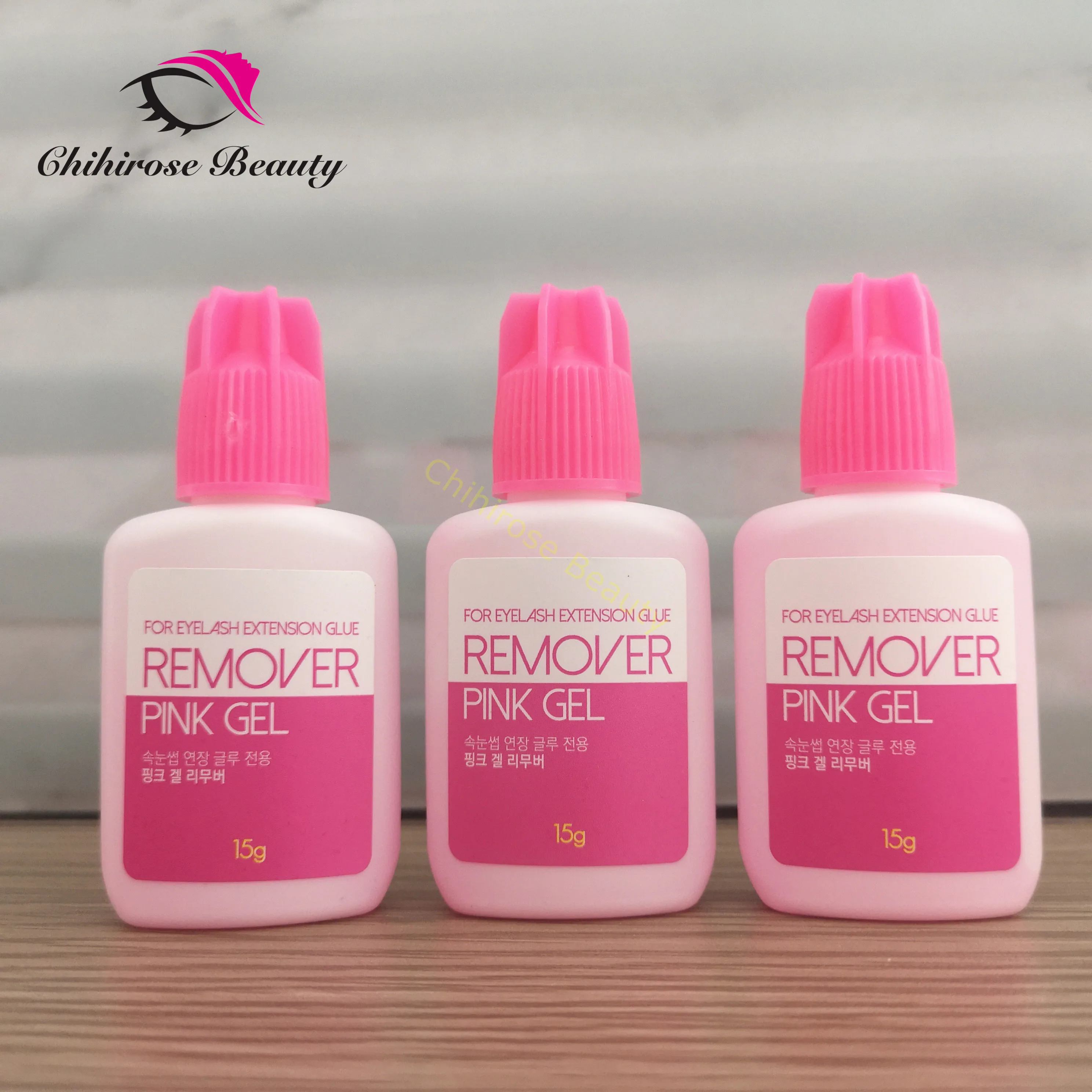 3pcs SKY Pink Gel Remover for Eyelash Extension Glue from Korea