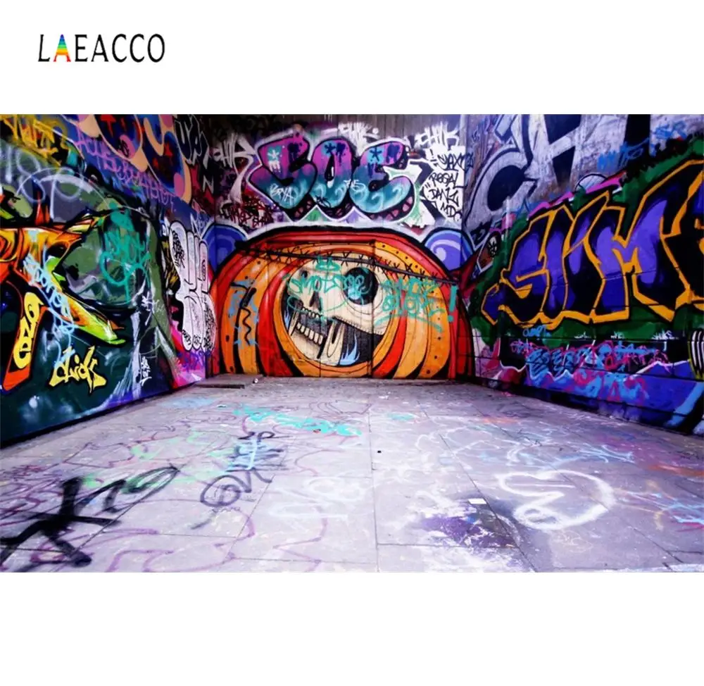 Laeacco Grunge граффити настенная сцена фотографии фоны Индивидуальные цифровые