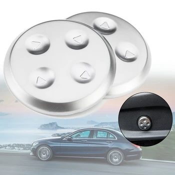 

2Pcs Car Styling Chrome Seat Adjust Switch Button Cover Panel Trim for Benz Glc/Cls/E/C Class W205 W213 Accessories