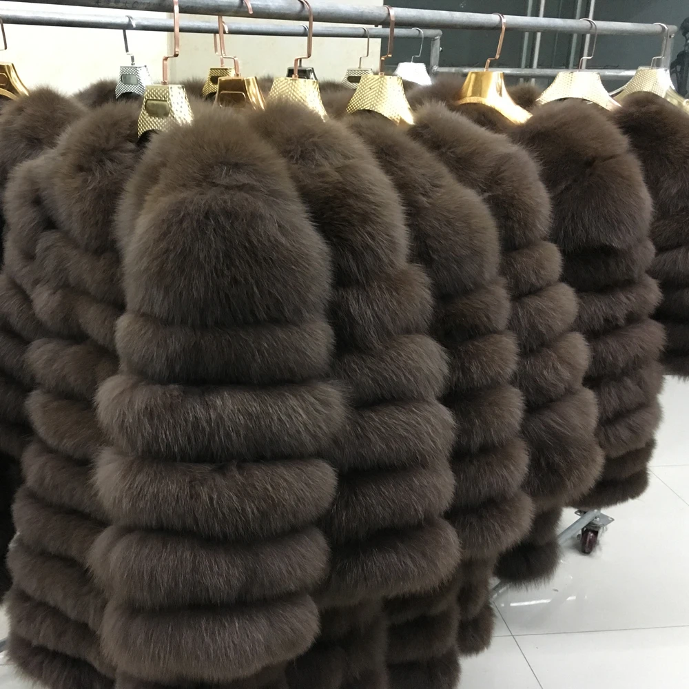 Новое поступление, женская куртка из натурального Лисьего меха, Полосатое пальто с длинным рукавом из натурального Лисьего меха, зимняя меховая одежда, Брендовые пальто из натурального Лисьего меха