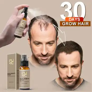

New PURC 30ml Hair Growth Spray Ginger Essence Spray Effective Extract Anti Hair Loss Nourish Roots For Men