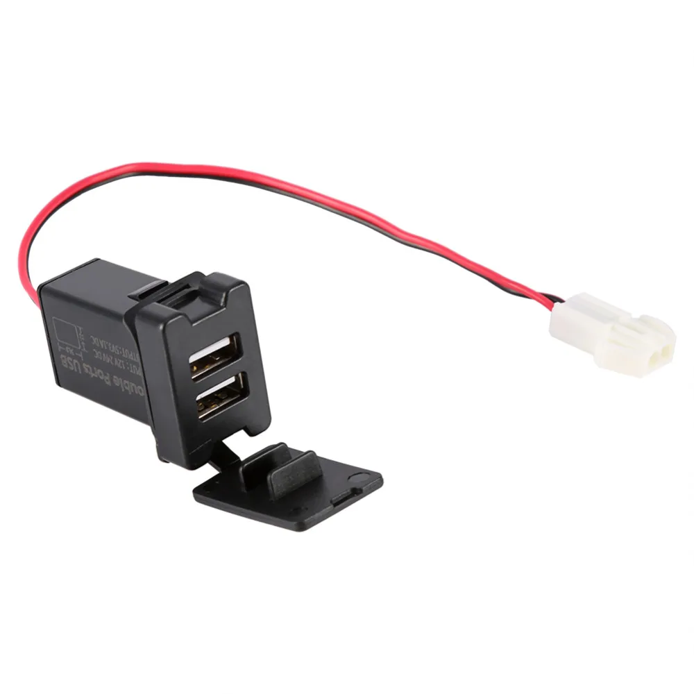 Dual USB Ports 12V-24V To 5V 3.1A Socket Charger Adapter For TOYOTA Cars ZY sockets Waterproof cover design protect |
