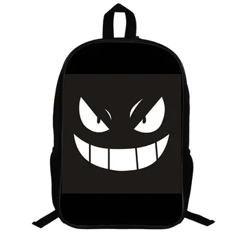 

14.5 Inch Black School Bags Pokemon Gengar Backpack for Teenagers Backpack Boys Girls Students Laptop Travel Backpack Gift