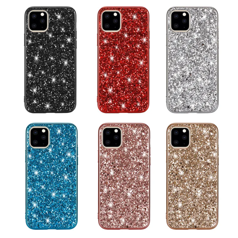 

DCHZIUAN Sequins Glitter Case for iPhone 11 pro Max Luxury Bling New Phone Case Cover for iPhone XS MAX XR X XS 6 6S 7 8 Plus