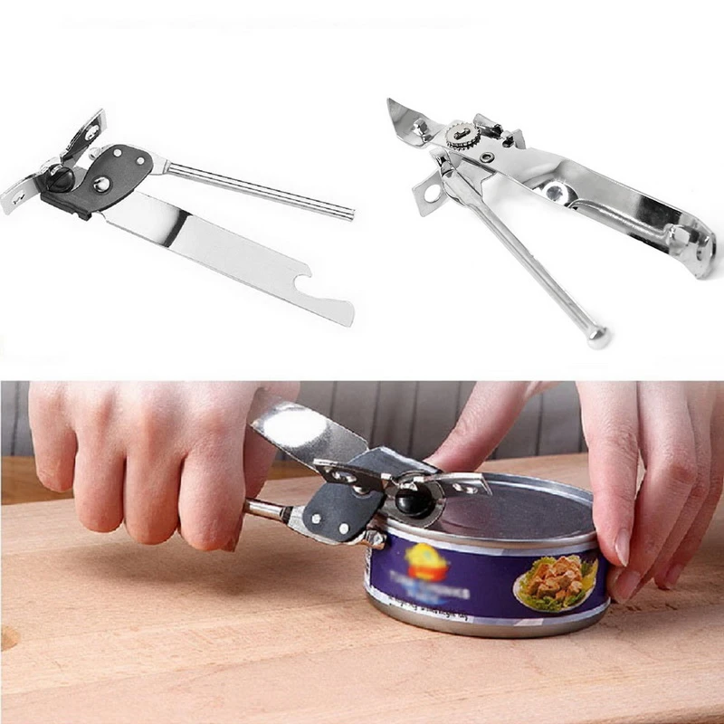 1pc Manual Metal Can Opener Side Cut Stainless Steel Bottle Opener Kitchen Tool 1pc Manual Metal Can Opener Side Cut Stainless Steel Bottle Opener Kitchen Tool