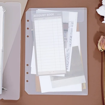 

Coloffice A5 A6 6 Holes Simple Sticker Loose-Leaf Storage Bag Assorted Stickers Storage Book Sticker Tape Handbook Stationery