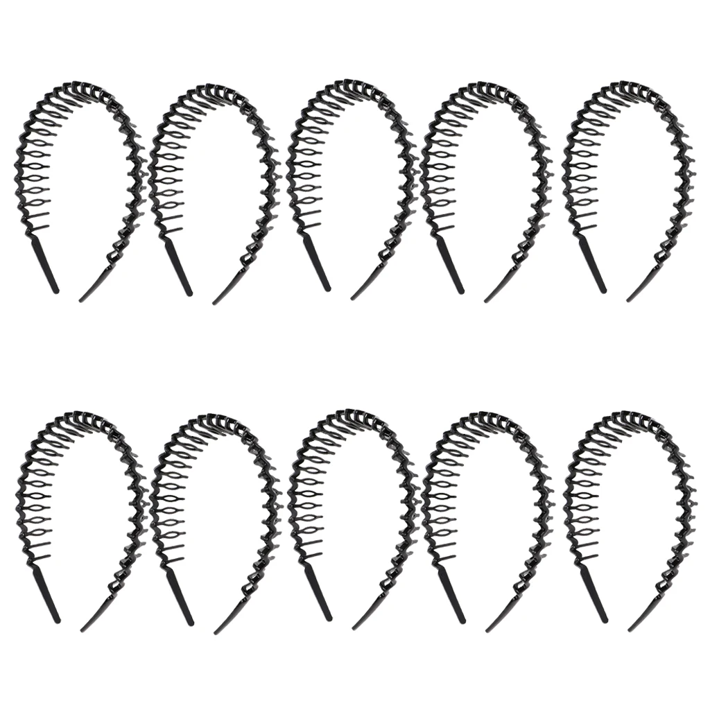 10 Pieces Black Plastic Comb Tooth Hair Hair Headband Hair Accessories