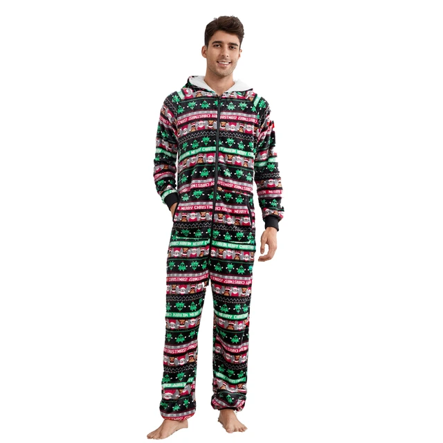 Tutina da uomo pigiama natalizio tuta per adulti inverno caldo indumenti da  notte flanella Outfit Festival Party Suit stampa Kigurumis Unisex -  AliExpress
