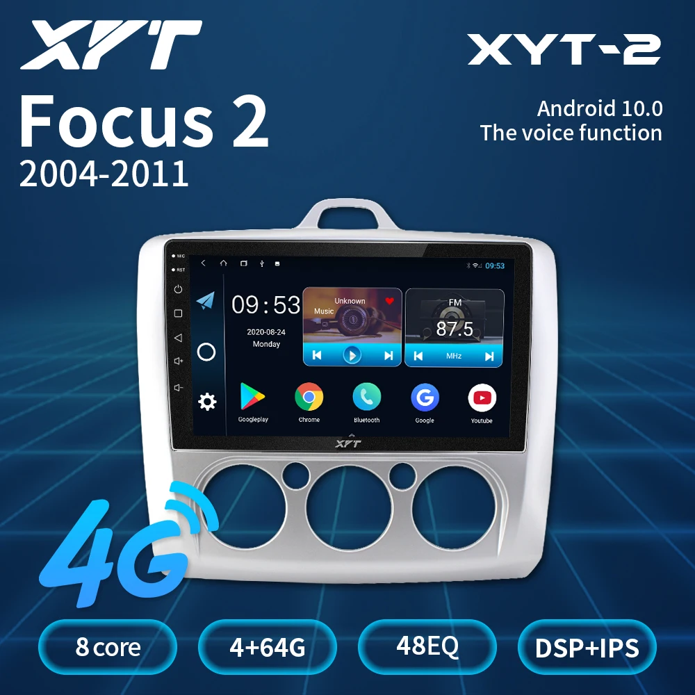 

XYT For Ford Focus 2 Mk MK2 2004 - 2011 Car Radio Multimedia Video Player Navigation GPS Android 10.0 No 2din Din Dvd Bluetooth