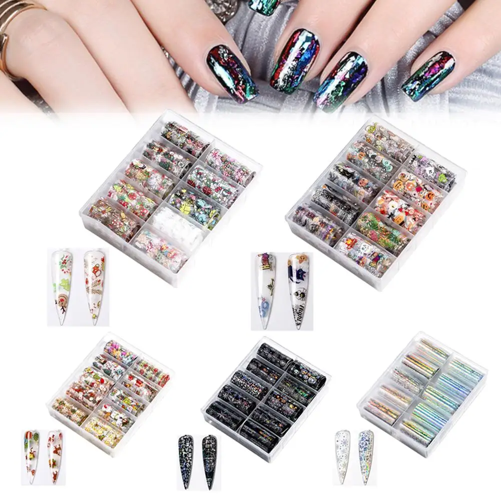 

Nail Sticker For Christmas 3D Nail Art Transfer Nail Sticker Decals Snowflakes Snowmen Santa Manicure Decoration Nails Art