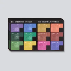 2022 English Self-adhesive Sticker Plan This Memo Sticker Waterproof Notepad Month Index Label Sticker Office School Supplies