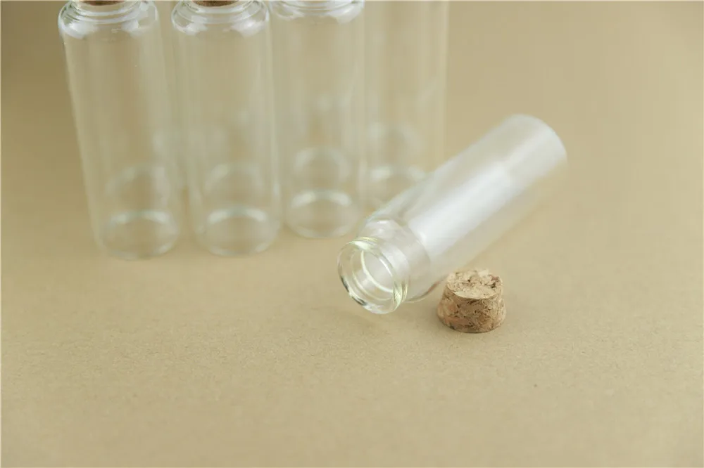 24pcsLot 45ml 3090mm Glass Bottles Cork Crafts Jars Cork Stopper Mini Transparent Empty DIY Wishing Glass Bottles Gift (6)