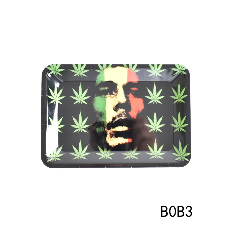 18*12.5 cm table small women cigarette joint smoking dish metal tin tobacco weed rolling paper tray storage