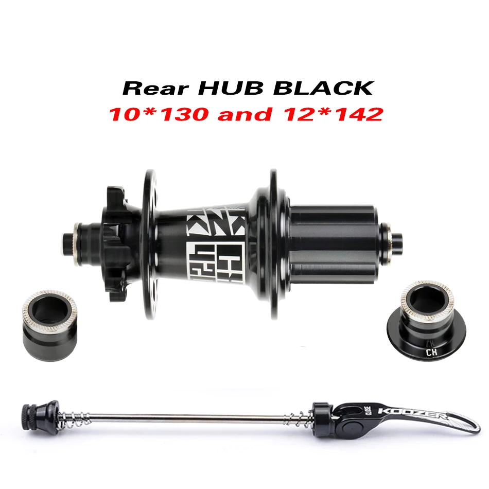 Rear HUB black KOOZER CX420 bicycle hub frenos y centro trasero de bicicleta axle for bicycle 32 Holes Bearing Hub Front+ Rear - Цвет: Rear HUB black