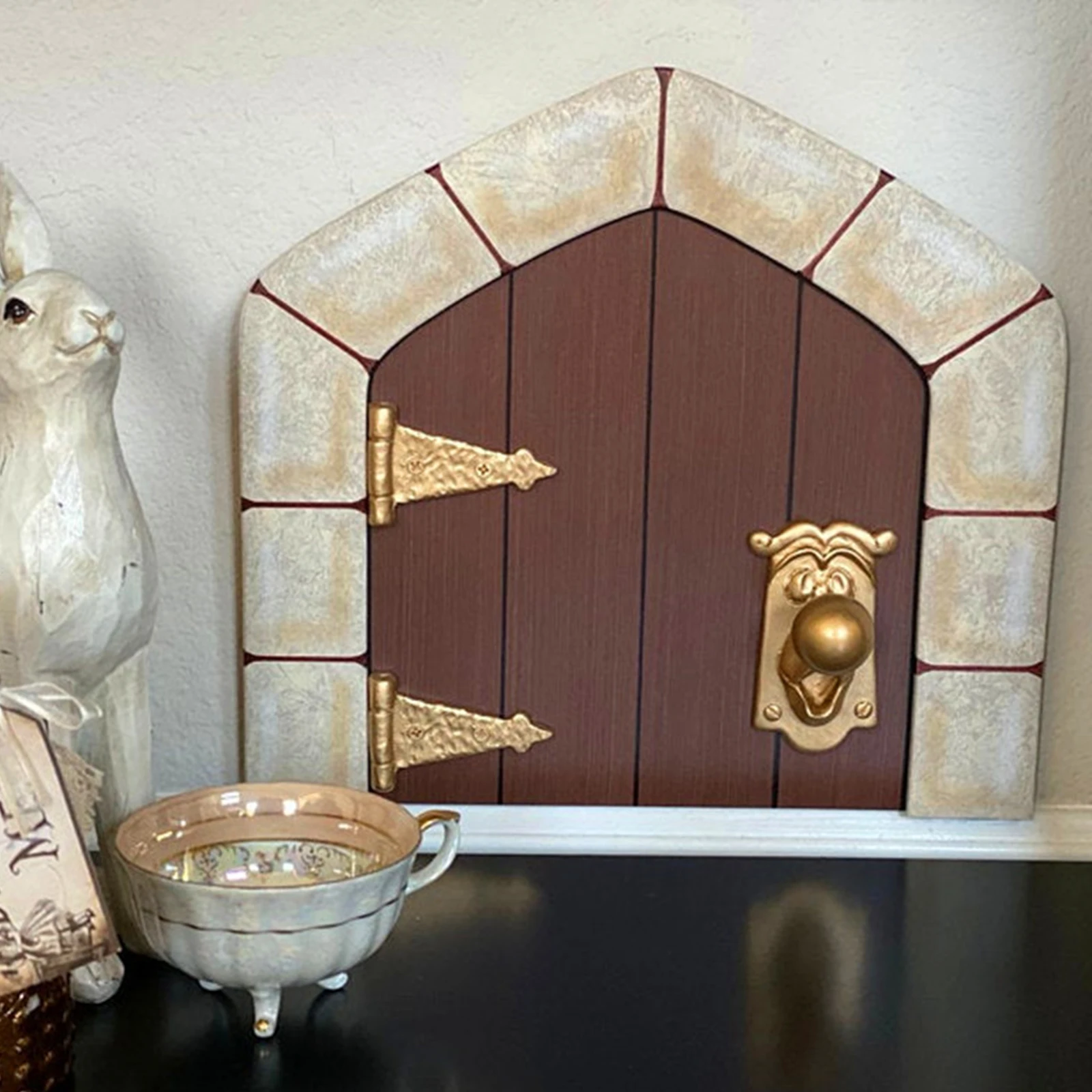 Mini Fairy Door Trees Yard Art Garden Mystical Sculpture Figurine Statues for Kids Room Indoor Outdoor Living Bedroom Decor | Дом и сад