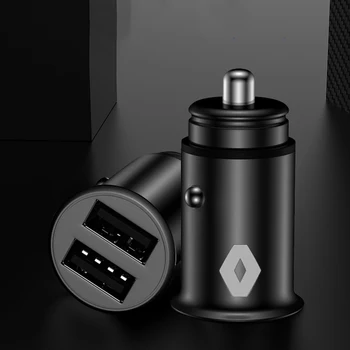

USB Car Charger 2.4A 4.8A Mini Car Phone Charger Adapter in Car For Renault car charger FOR Samsung Xiaomi Redmi iPhone HUAWEI