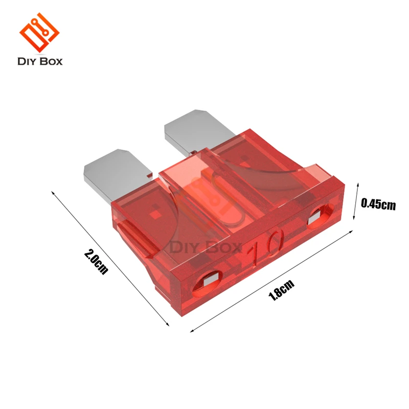 100 шт. Средний 1,9x2 см автомобильный предохранитель тепловой срезы 5A 7.5A 10A 15A 20A 25A 30A 35A 40A AMP Тип лезвия Автомобильная вставка Fuze Fusibles