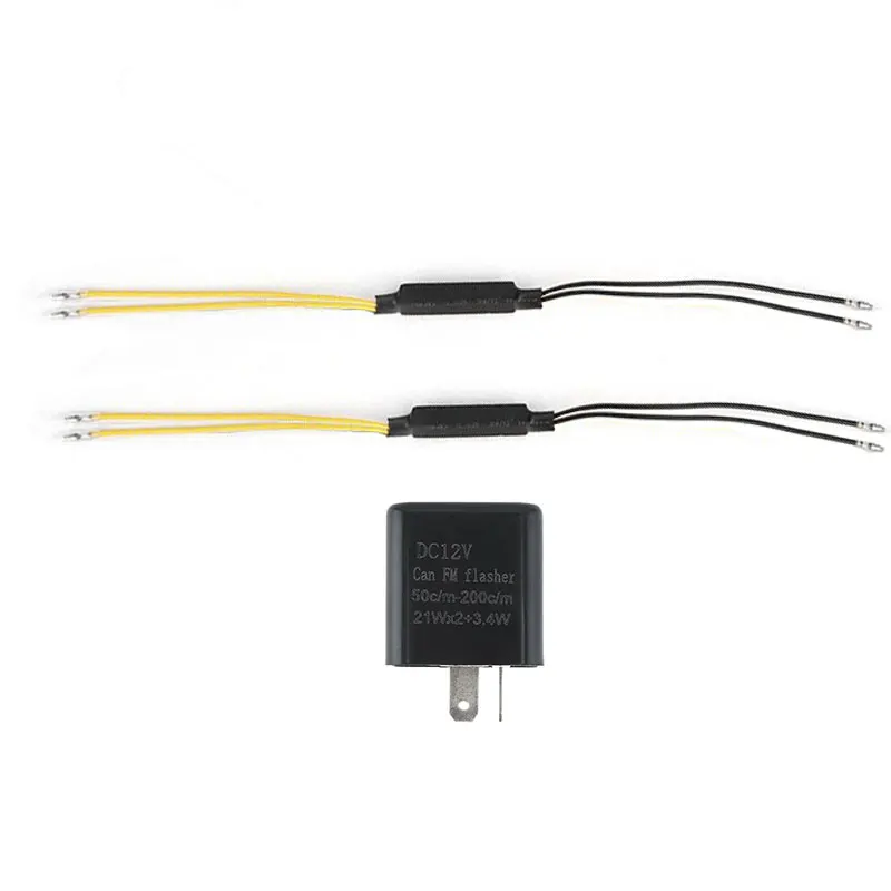 resistors and relay Мотоцикл светодиодный индикатор сигнала поворота нагрузочный резистор декодер и 2-контактный Регулируемый блок мигалкой мигалки реле 12V Мото Аксессуары - Цвет: resistors and relay