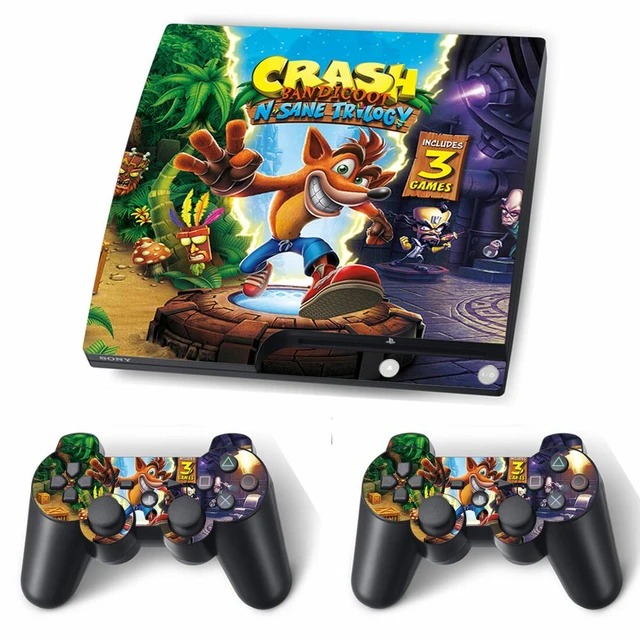 Crash Bandicoot N Skin Trilogy Skin Sticker decalcomania per PS3 Slim PlayStation  3 Console e controller per pelli sottili PS3 - AliExpress