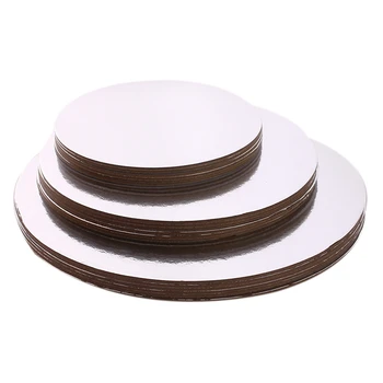 

New-Cake Boards Set of 18 Cake Circle Bases 6 Inches, 8 Inches, and 10 Inches 6 of Each-Silver