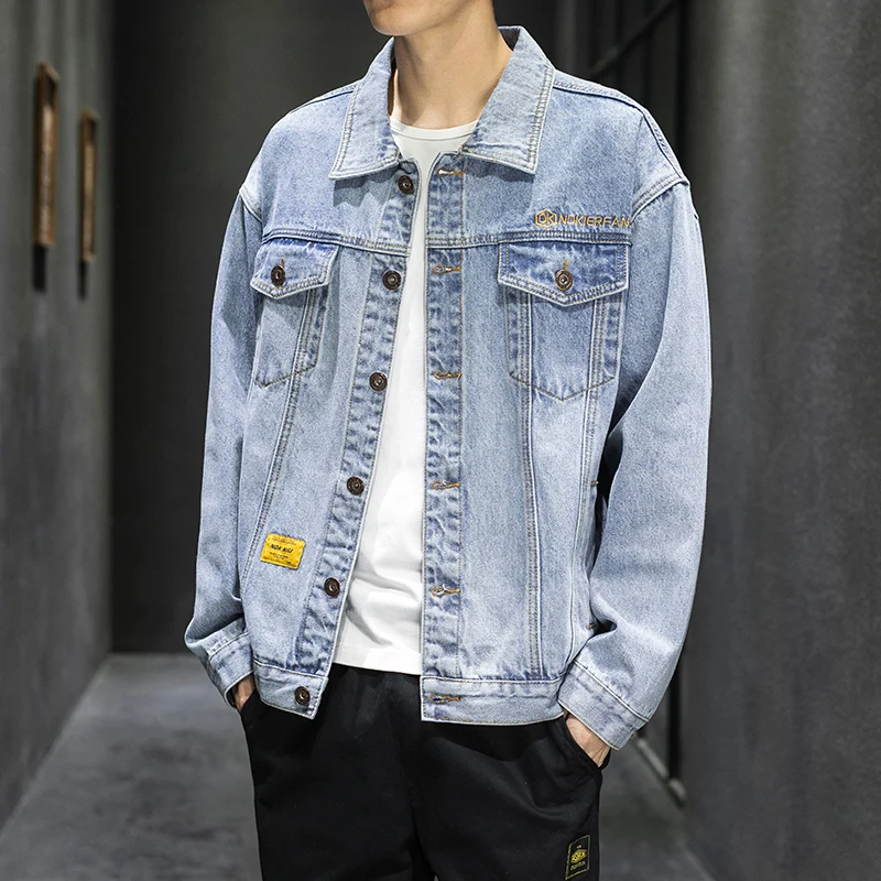 Black Denim Bomber Jacket Men | Denim Jacket Men Japan Style | Japan Style  Jacket Jean - Jackets - Aliexpress