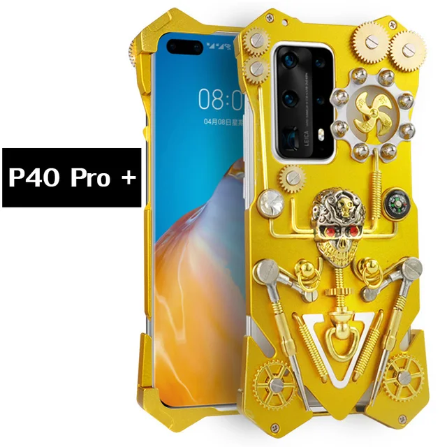 plaag Kalmerend middag Luxury Armor Metal Aluminum pure copper Cover For Huawei P40 Pro + Plus case  mechanical gear purely handmade Skull Phone shell|Phone Case & Covers| -  AliExpress