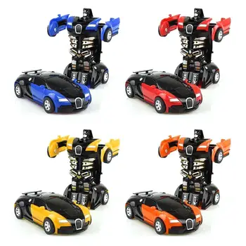 

Transformer Toy Car Inertia Boy Toy Robot Model Auto One-Click Deformation Burst Speed Boys Birthday Car Toys For Children