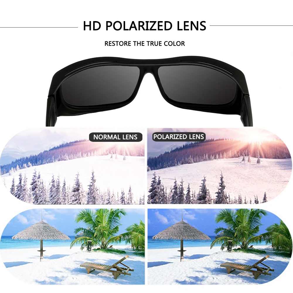 POLARSNOW поляризационные солнцезащитные очки для мужчин, подходят для ...