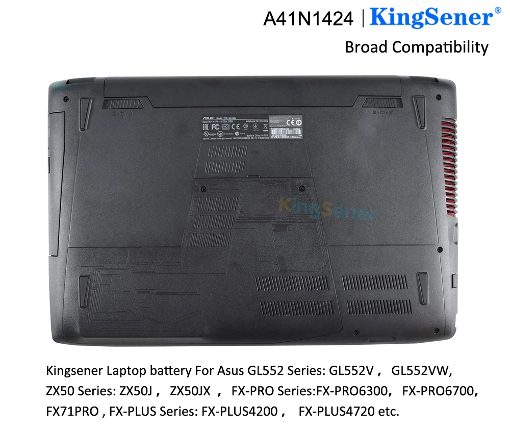 Kingsener-bateria para computador portátil asus, 14.4v, 48wh,