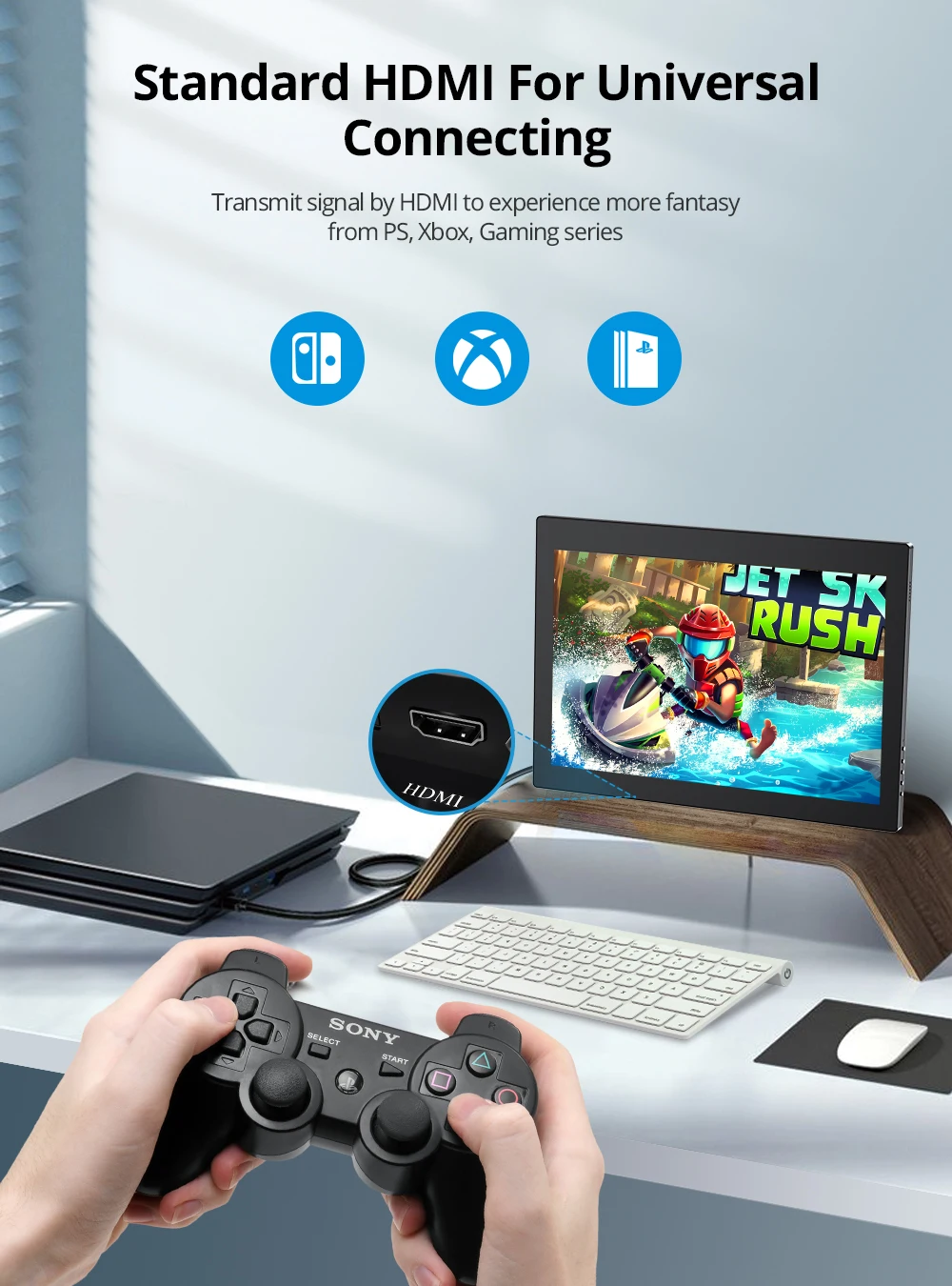 UPERFECT ޴  12.3 &LCD HD HDMI USB  C ÷ Ʈ ȭ PS4-Switch-XBOX 1080P   IPS ȭ