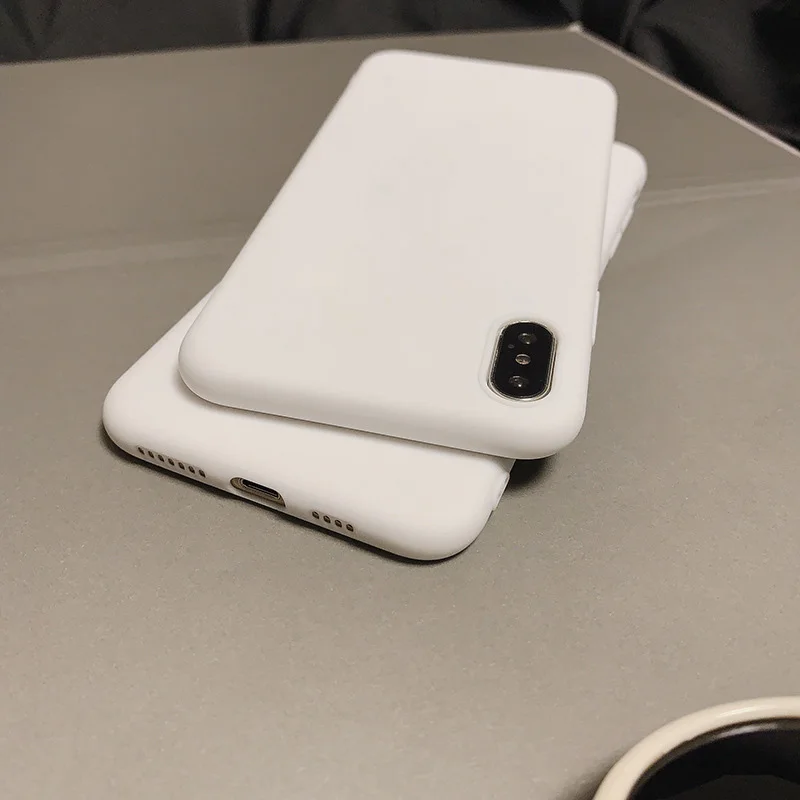 Японский простой Забавный чехол с белым котом для iPhone 11, XR, X, Xs, Max, 8, 7, 6 Plus, 6 S, 5S, SE, мягкий силиконовый чехол для телефона, карамельный чехол, Fundas