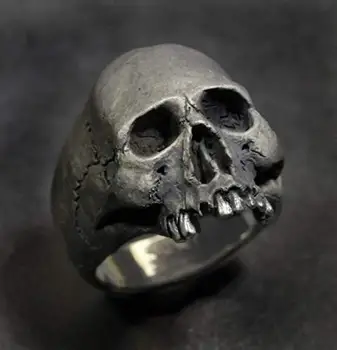 

Men's Punk Retro Stainless Steel Skull Ring Gothic Horror Skull Party Ring Fashion Men's Jewelry Gift