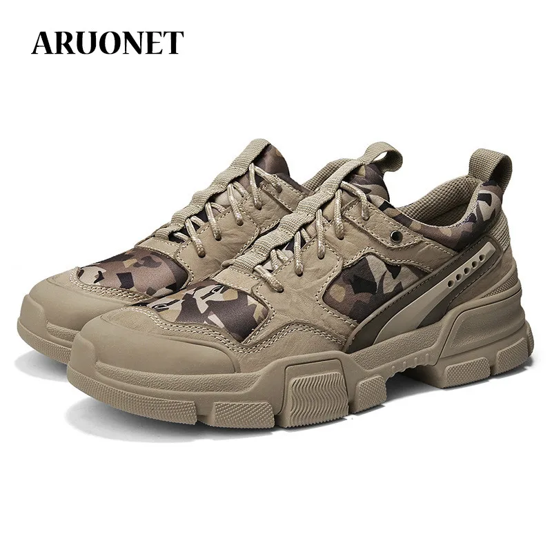 ARUONET/Роскошные модные кроссовки на высоком каблуке Мужские из натуральной кожи