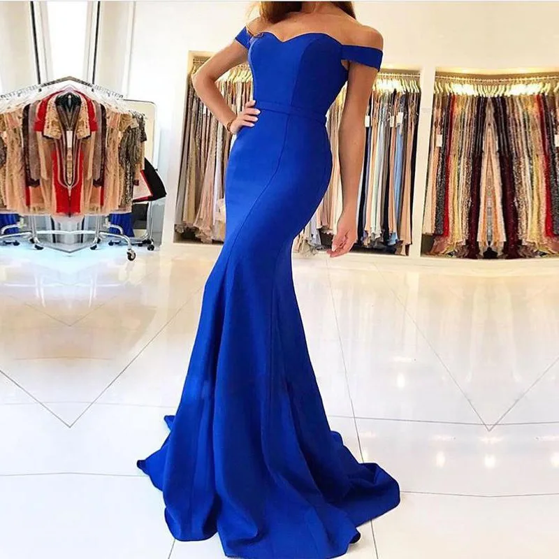 

BBQ006 Sale Sweetheart Mermaid Custom Made Evening Dresses Long Blue Color Beautiful Formal Dress Long Cheap Modest