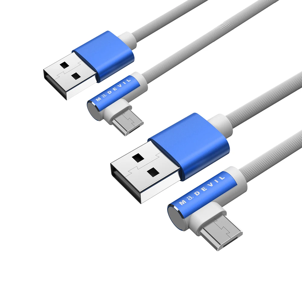 Кабель Micro USB madevil 90 градусов для быстрой зарядки и синхронизации данных для мобильных телефонов, Кабель Microusb для телефонов Android