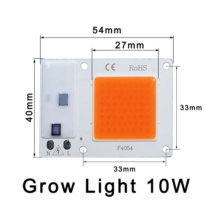 Full Spectrum LED Grow Light Chip for Plant Growth and Flowering - Driverless Design, Various Wattages Available