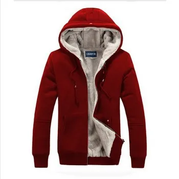 Кардиган мужской свитер с капюшоном для мужчин s толстый Свитшот Куртки Пальто повседневные теплые толстовки вязаная верхняя одежда большой размер M-5XL - Цвет: Wine red