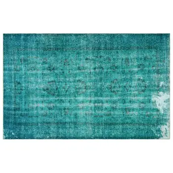 

Handmade Turquoise Vintage Overdyed Turkish Area Rug 180x279 Cm-5'11''X9'2''