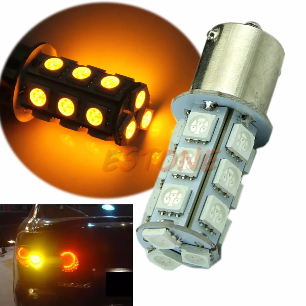 

Amber 1156 BA15S P21W 1129 18-LED Car Tail Rear Turn Signal Light Bulb Lamp 12V