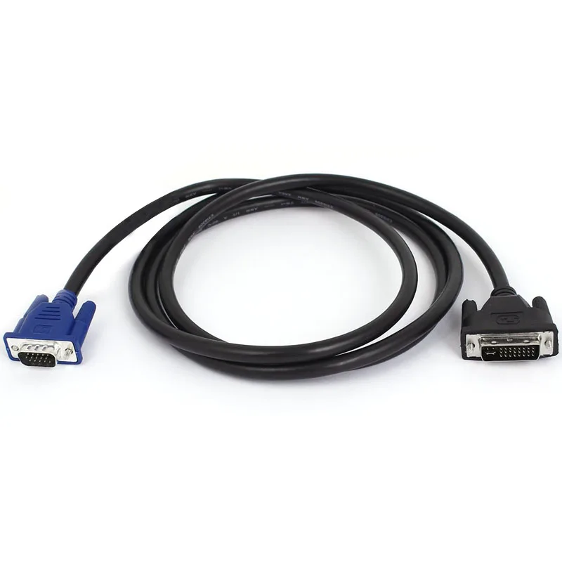 Кабель DVI-VGA DVI-I с двумя разъемами 24 + 5 к VGA папа M/M видео кабель AS99 | Электроника